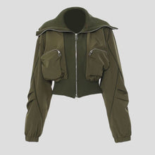 Load image into Gallery viewer, Womens Casual Jacket With Zippered Pockets And A Lapel Design