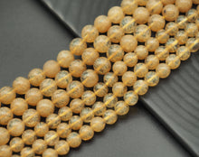 Load image into Gallery viewer, Yellow Quartz Round Smooth Beads, Sku#U1302