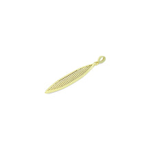 Load image into Gallery viewer, Clear CZ Gold Salix Leaf Charm Pendant, Sku#LK1142