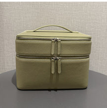 Load image into Gallery viewer, Genuine Leather Travel Jewelry Organizer Tote - Multi-Functional Makeup Storage Bag