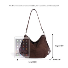 Load image into Gallery viewer, Genuine Suede Leather Crossbody Bag