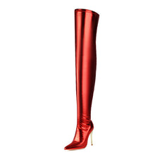 Load image into Gallery viewer, Women's Stiletto Dance Boots – Pointed Toe Ultra High Heel Side Zipper Riding Boots