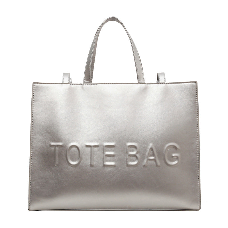 Retro Tote Bag for Women – Trendy PU Leather Commuter Handbag with Dual Straps