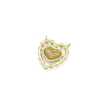 Load image into Gallery viewer, Gold CZ Pearl Edge Heart Pendant, Sku#LK883