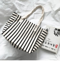 Load image into Gallery viewer, Striped Canvas Bag For Women  Single-shoulder  Large Capacity  For Students
