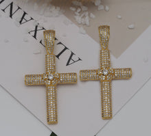Load image into Gallery viewer, CZ Cross Charm, Sku#LK617