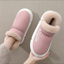 Load image into Gallery viewer, Unisex Plush Fleece High-Back Heel Slippers | Warm Breathable House Shoes