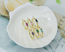 Load image into Gallery viewer, Rectangle Colorful Stone Ring, Sku#X304