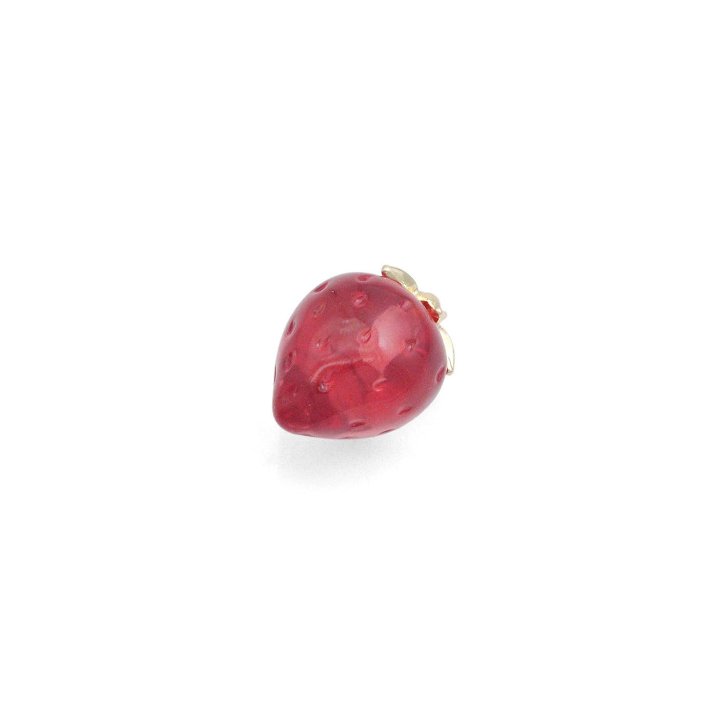 Red Enamel Strawberry Charm Pendant,Sku#LK1227