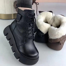 Load image into Gallery viewer, Women's Fleece-Lined Insulated Snow Boots | Soft Leather Side-Zip Winter Boots