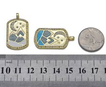 Load image into Gallery viewer, Gold CZ Enamel Mountain Moon Charm, Sku#JL145
