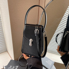 Load image into Gallery viewer, Women's Textured Square Tote Bag - PU Leather Handbag with Phone Pocket