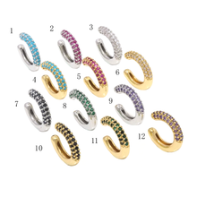 Load image into Gallery viewer, Colorful CZ Round Ear Cuff, Sku#B355