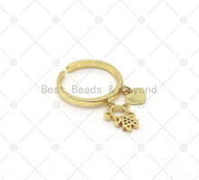 Load image into Gallery viewer, CZ Girl/Boy with Heart On Round Adjustable Ring, Sku#X286