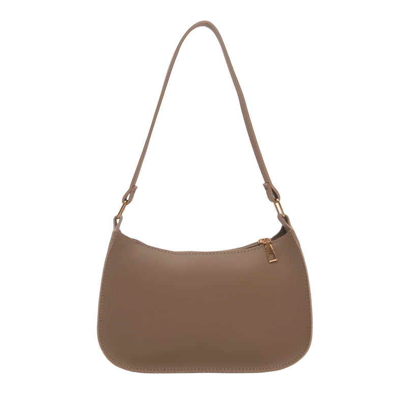 Women's Korean-Style Minimalist Crossbody Shoulder Bag | PU Leather Single Strap