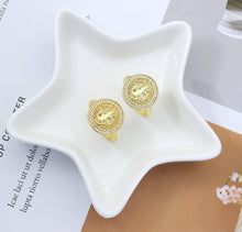 Load image into Gallery viewer, CZ Jesus Round Adjustable Ring, Sku#LD254