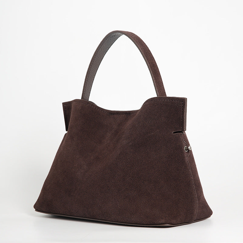 Women's Suede Velvet Crossbody Bag – Niche Design Double Strap Shoulder Bag