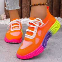 Load image into Gallery viewer, Women's Breathable Mesh Casual Flats - Lightweight Round Toe Lace-Up Shoes