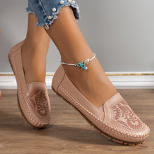 Load image into Gallery viewer, Women's Retro Flat Loafers | Vintage Slip-On Round Toe Shoes | PU Leather Everyday Flats