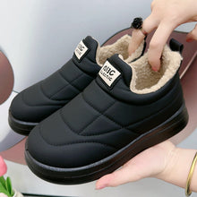 Load image into Gallery viewer, Women's Old Beijing Cotton Boots – Plaid Faux Fur Lined Flat Heel Mid-Calf Shoes
