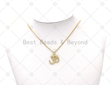Load image into Gallery viewer, CZ Micro Pave 30 Number Shape Pendant, 18K Gold Filled Number Charm, Necklace Bracelet Charm,Sku#LK554