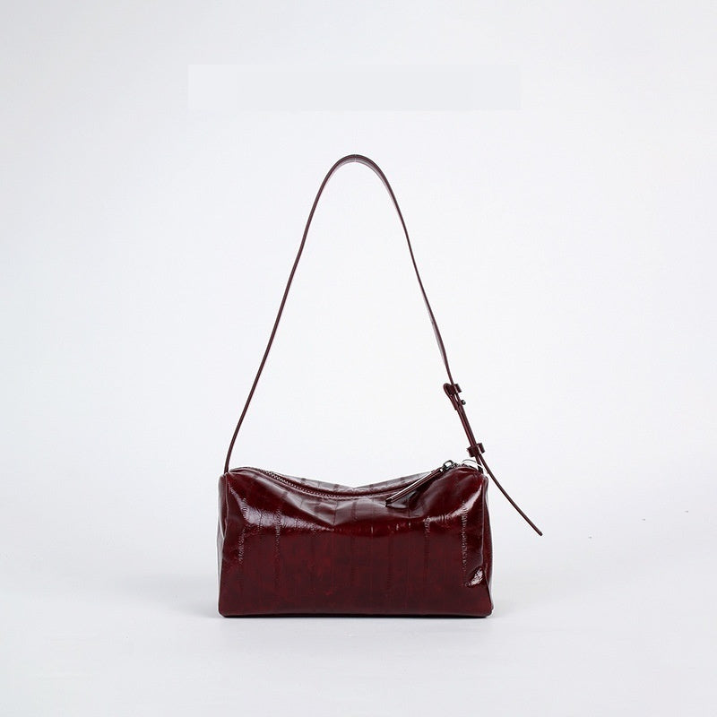 Premium Full-Grain Leather Crossbody Bag - Minimalist Design Shoulder Bag for Women