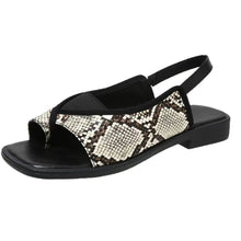 Load image into Gallery viewer, Women's Plus-Size Square-Toe Flat Sandals – Casual Summer Slides in Wide Widths