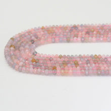 Load image into Gallery viewer, 4x6mm Genuine Morganite faceted Rondelle Beads, Sku#U1652