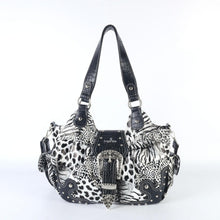 Load image into Gallery viewer, Women's Leopard Print Crossbody Bag – Western Rivet Detail | Polyester &amp; PU Lining