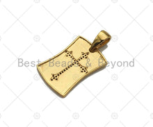 Load image into Gallery viewer, CZ Micro Pave Dual Color Cross On Shield Pendant, Sku#L281