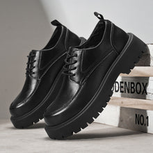 Load image into Gallery viewer, Men's British-Style Dress Shoes | Soft PU Leather Round Toe Height-Increasing Casual Shoes