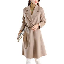Load image into Gallery viewer, Women's Versatile Waist-cinching Figure-flattering Wool Coat