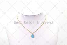 Load image into Gallery viewer, Enamel Colorful Cute Gluttonous Face with CZ Eye Shape Pendant, 18K Gold Filled Face Charm, Necklace Bracelet Charm Pendant, Sku#F1445C