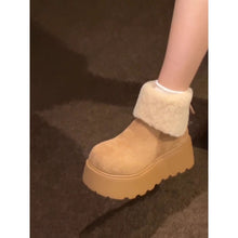 Load image into Gallery viewer, Women's Fleece-Lined Vintage Snow Boots - Warm Winter Ankle Boots with Rubber Sole