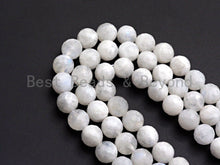 Load image into Gallery viewer, High Quality Natural Blue Moonstone faceted, Round Faceted 6mm/8mm/10mm/12mm Moonstone Beads, 15.5 Full Strand, sku# U818
