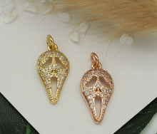 Load image into Gallery viewer, CZ Halloween Mask Charm, Sku#Y666