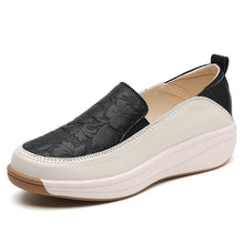 Load image into Gallery viewer, Women's Chunky Sole Slip-On Platform Sneakers | Round Toe Low Heel | Beige Black Khaki