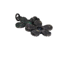 Load image into Gallery viewer, Purple/Green/Turquoise/Black/Fuchsia/Champagne /Blue CZ Flower Charm, Sku#ML68