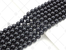 Load image into Gallery viewer, High Quality Natural Black Spinel Round Smooth Beads, 3mm/6mm/8mm Genuine Spinel Beads, 15.5'' Full Strand, Sku#U1156