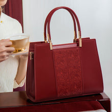 Load image into Gallery viewer, Embroidered Red Handbag – Traditional Chinese Art Style Women's Shoulder Bag