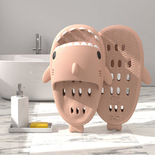 Load image into Gallery viewer, Shark Slides Shower Shoes With Drain Holes