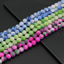 Load image into Gallery viewer, Colorful Jade Round Smooth Beads, Sku#U1900