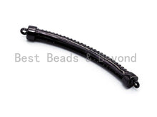 Load image into Gallery viewer, Clear CZ Micro Pave Curved Bar Connector, sku#M218