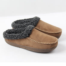 Load image into Gallery viewer, Men's Cotton Slippers Winter Indoor Outdoor Warm Fleece Lined House Shoes