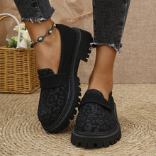 Load image into Gallery viewer, Women's Platform Loafers – British-Inspired PU Leather Slip-On Shoes with Chunky Sole