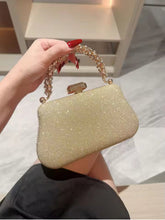 Load image into Gallery viewer, Gold Evening Clutch Bag for Women - Chain Strap Purse for Party &amp; Wedding