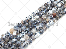 Load image into Gallery viewer, High Quality Black White Fire Agate Beads, Dragon Vein Agate,SKU#U1161