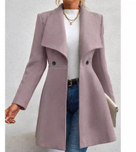 Load image into Gallery viewer, Slim-fit Long Fashion Lapel Women's Wool Coat