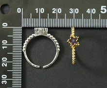 Load image into Gallery viewer, CZ Star Adjustable Ring, Sku#B145