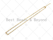 Load image into Gallery viewer, 19"/32"/7" Dainty Gold Figaro Necklace and Bracelet, Gold Layering Necklace Bracelet, Ready to wear w/Lobster Clasp, sku#LK104
